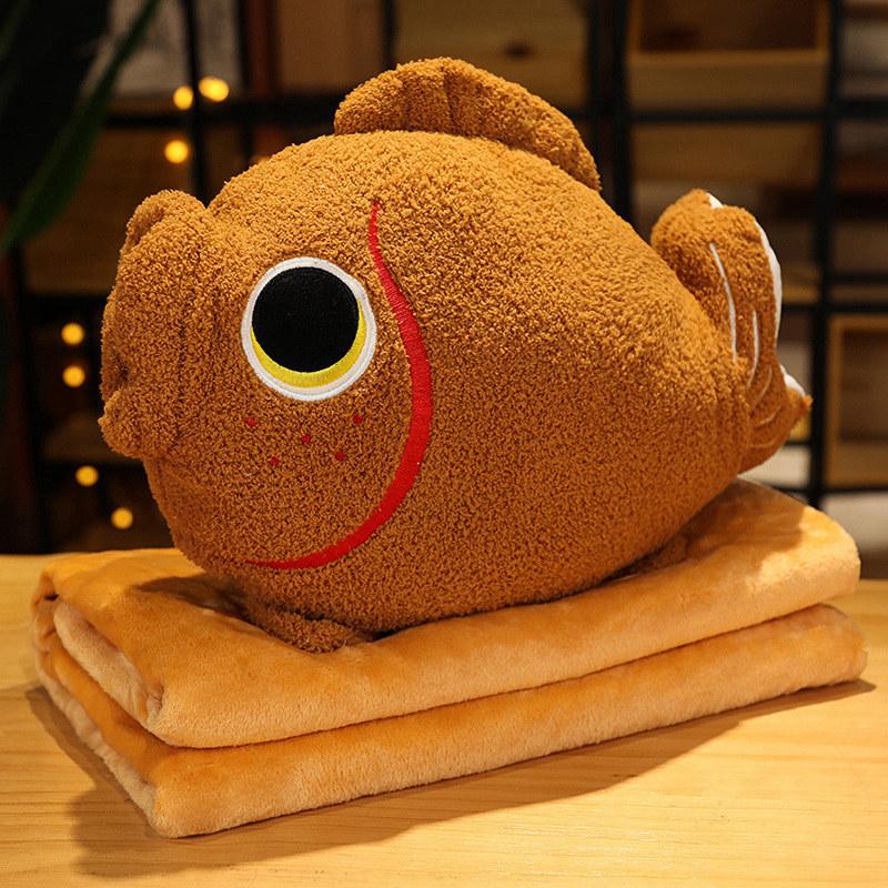 Creative Koi Fish Hand Warmer Pillow Plush Toy Home Sofa Pillow Cushion Office Nap Air Conditioning Blanket