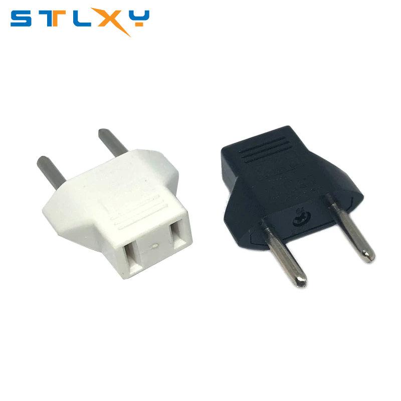 Universal European plug, travel wall AC power charger, socket adapter, converter, 2 circular sockets, input pins