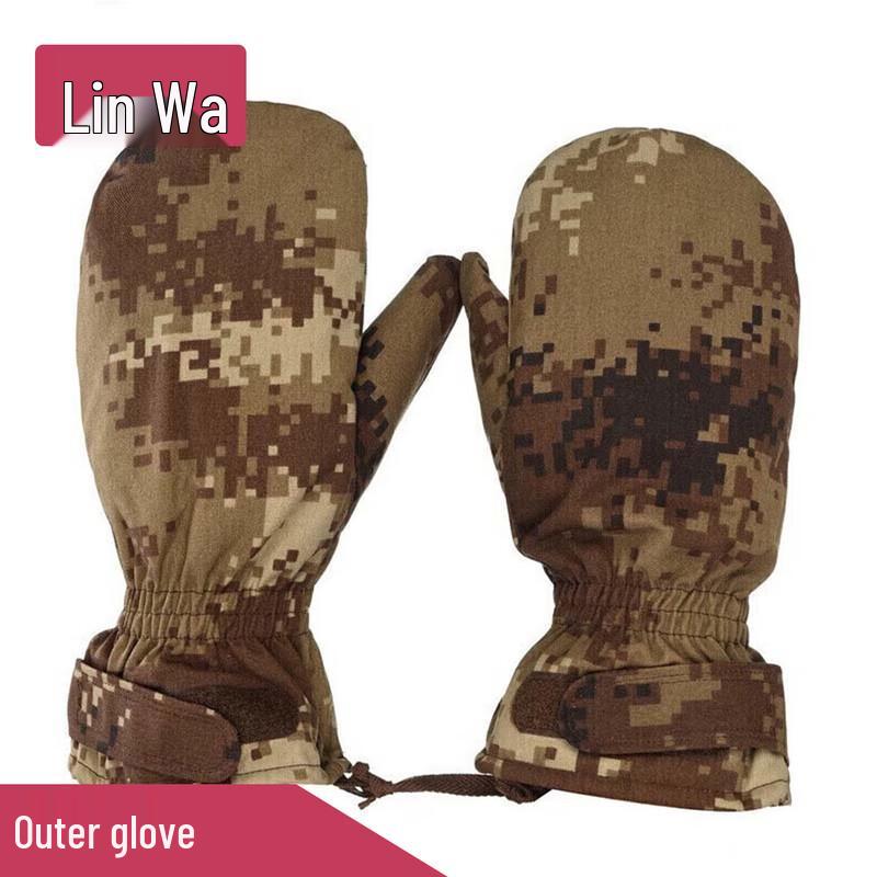 Linwa Winter Camouflage Thermal Outer Gloves