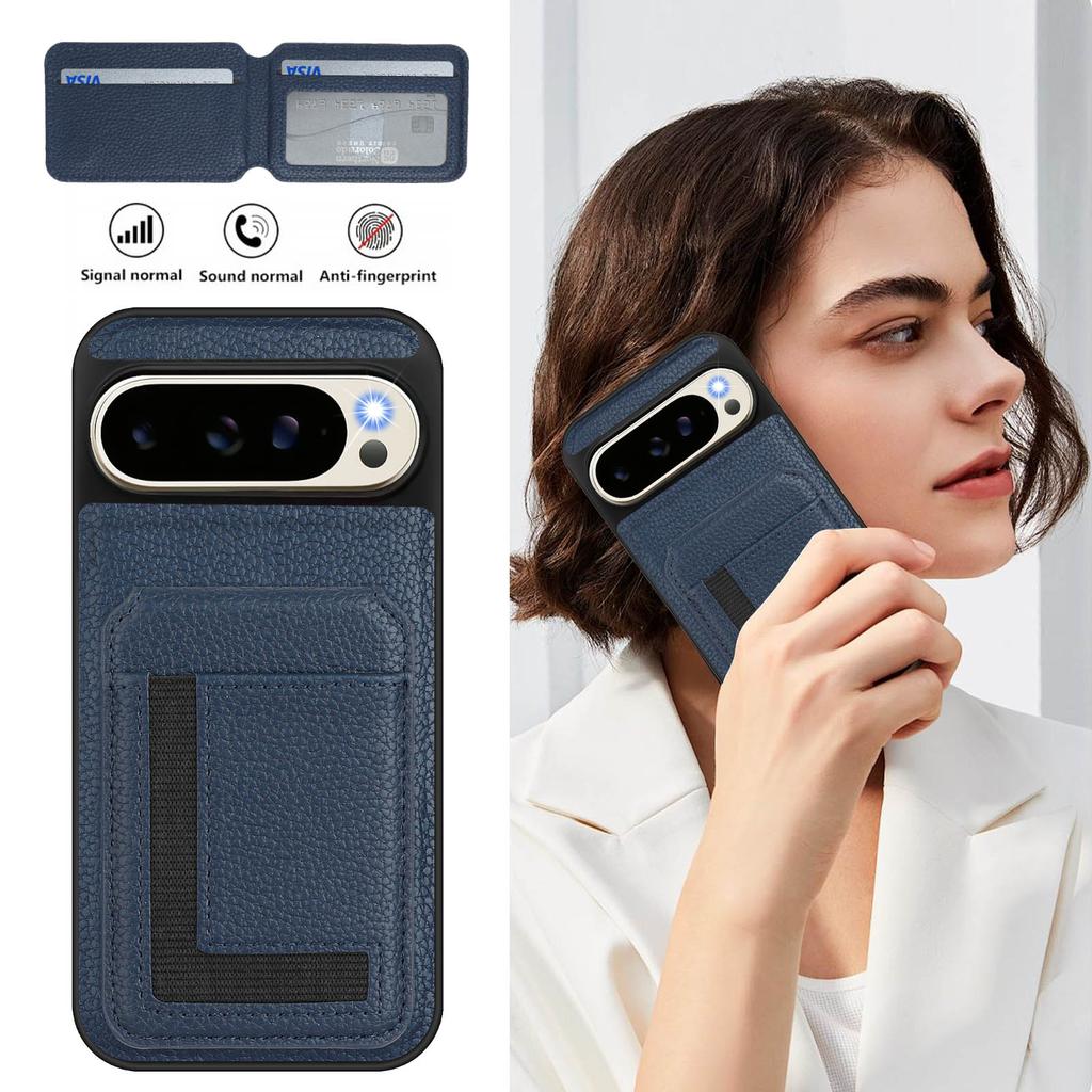 Wallet Case for Google Pixel 8 Pro Premium Leather Case Back Cover Magnetic Detachable with Trifold Wallet Card Holder Pocket for Google Pixel 9 Pro