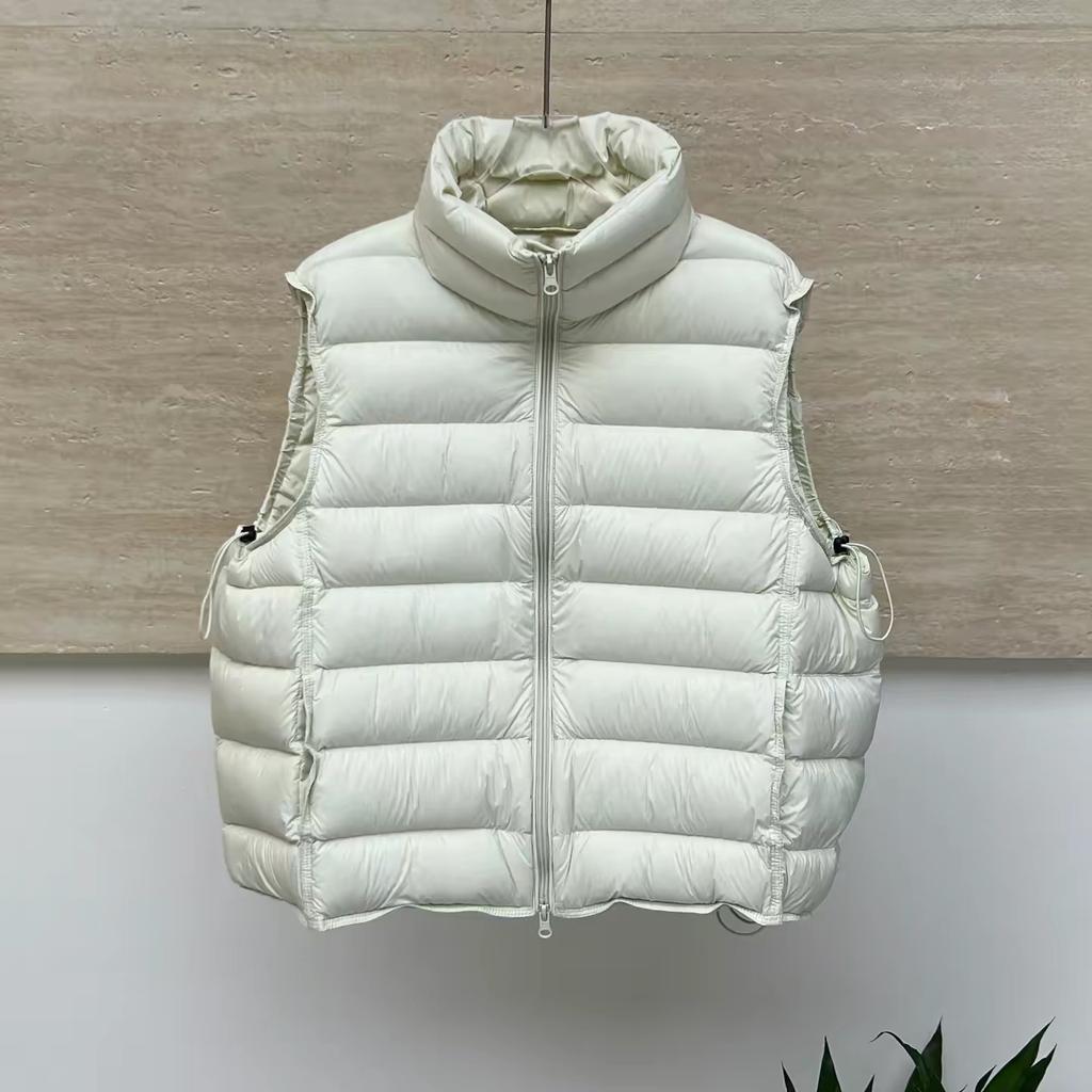 Light Down Cotton Vest Women's Short New Stand-up Collar Casual Vest, Ribs Vest Jacket