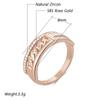 Unusual  Rose Gold Color Rings For Women Fashion Shiny Natural Zircon Accessories Minimalist Daily Fine Jewelry