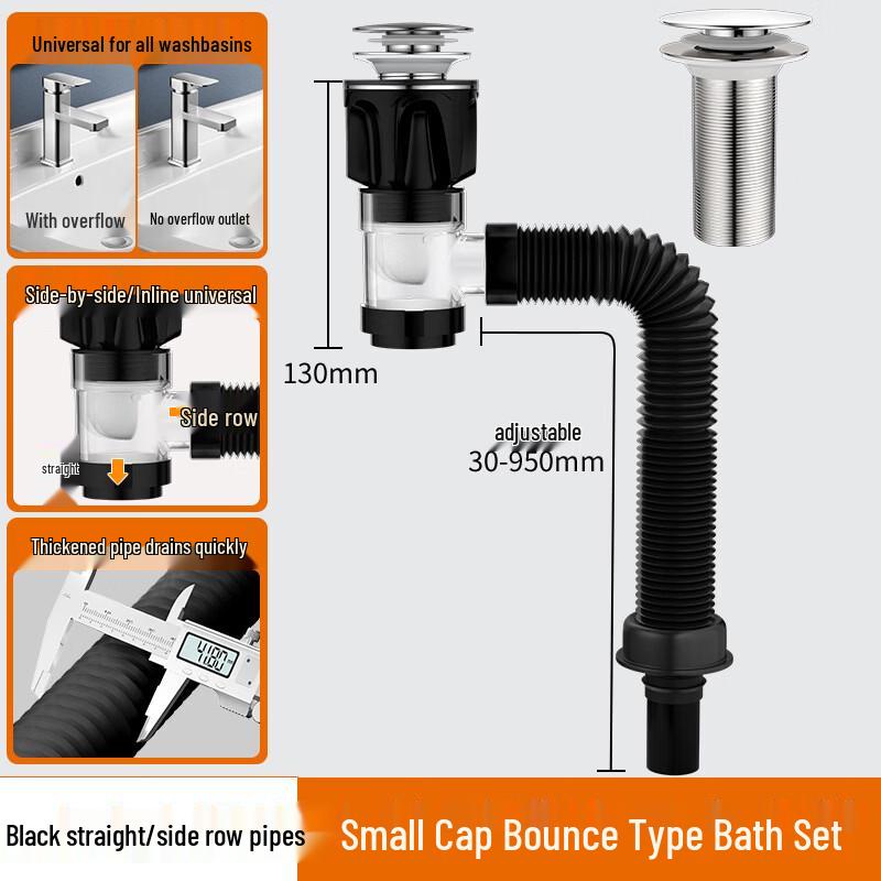 Stainless Steel Anti-Clog Pop-up Basin Drain