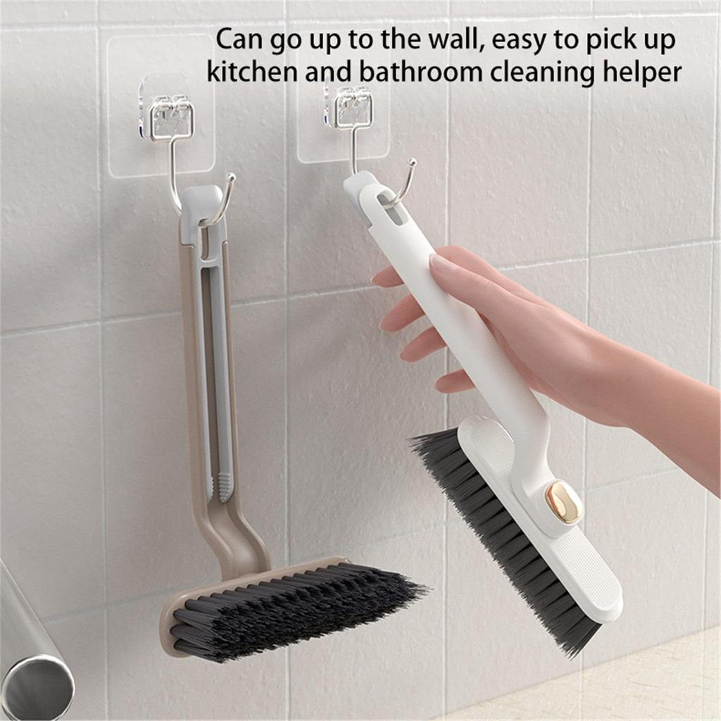 Multi Functional 2 in 1 Rotating Gap Cleaning Brush with Long Handle and Adjustable Angle for Hard to Reach Areas and Household Cleaning