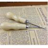 3PCS/SET Wooden Handle Sewing Awl Hand Stitcher Leathe Punch Tool DIY Shoe Repair Hook Tool Leather Accessories