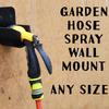 Wall Mounted Garden Hose Nozzle Bracket Outdoor Sprayer Hanger Pipe Head Placement Rack For Garage Yard Outdoors