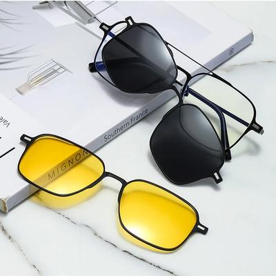 Nový design 3v1 magnetická spona na brýle Vysoce kvalitní polarizační sluneční brýle Muži Ženy Antireflexní brýle gafas de sol