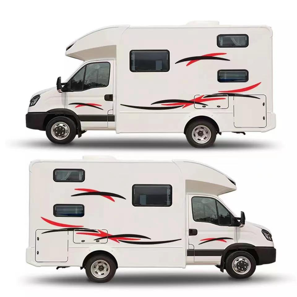 Two-Color Stripe RV Decoration Decal for Cross-Border Car Modification
