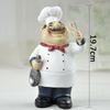 Chef Figurines Farmhouse Figurine Decor Resin Statue Ornament Small Bearded Chef Statue For Countertop Cabinet Cupboard