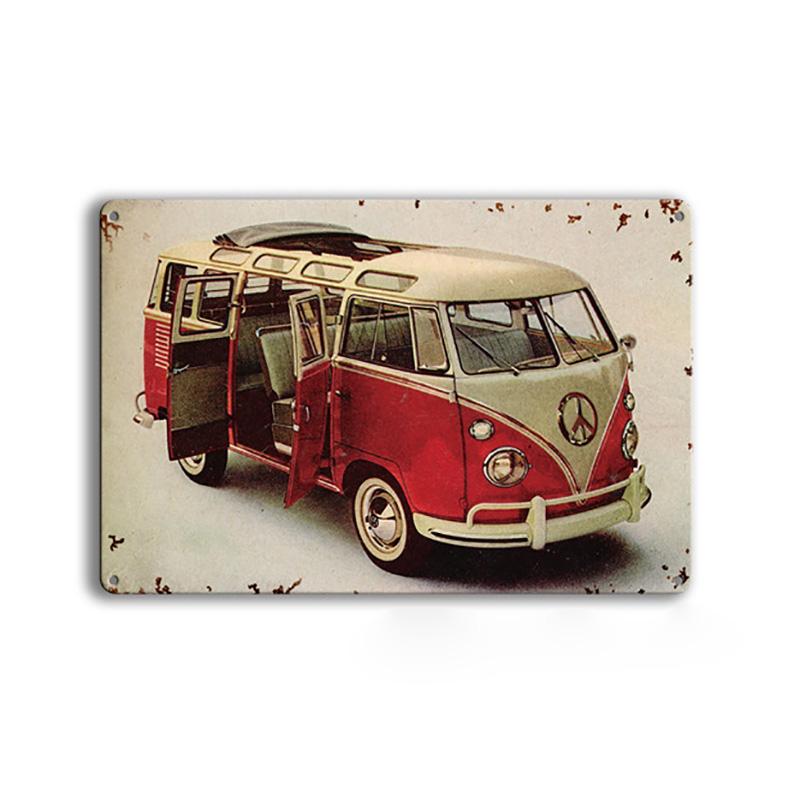 

Автобус Автомобиль Ретро Металлические Знаки Винтажные Постеры для Дома Гостиной Настенный Декор Спальня Прихожая Фон Таблички Гаражная Табличка 20x30cm