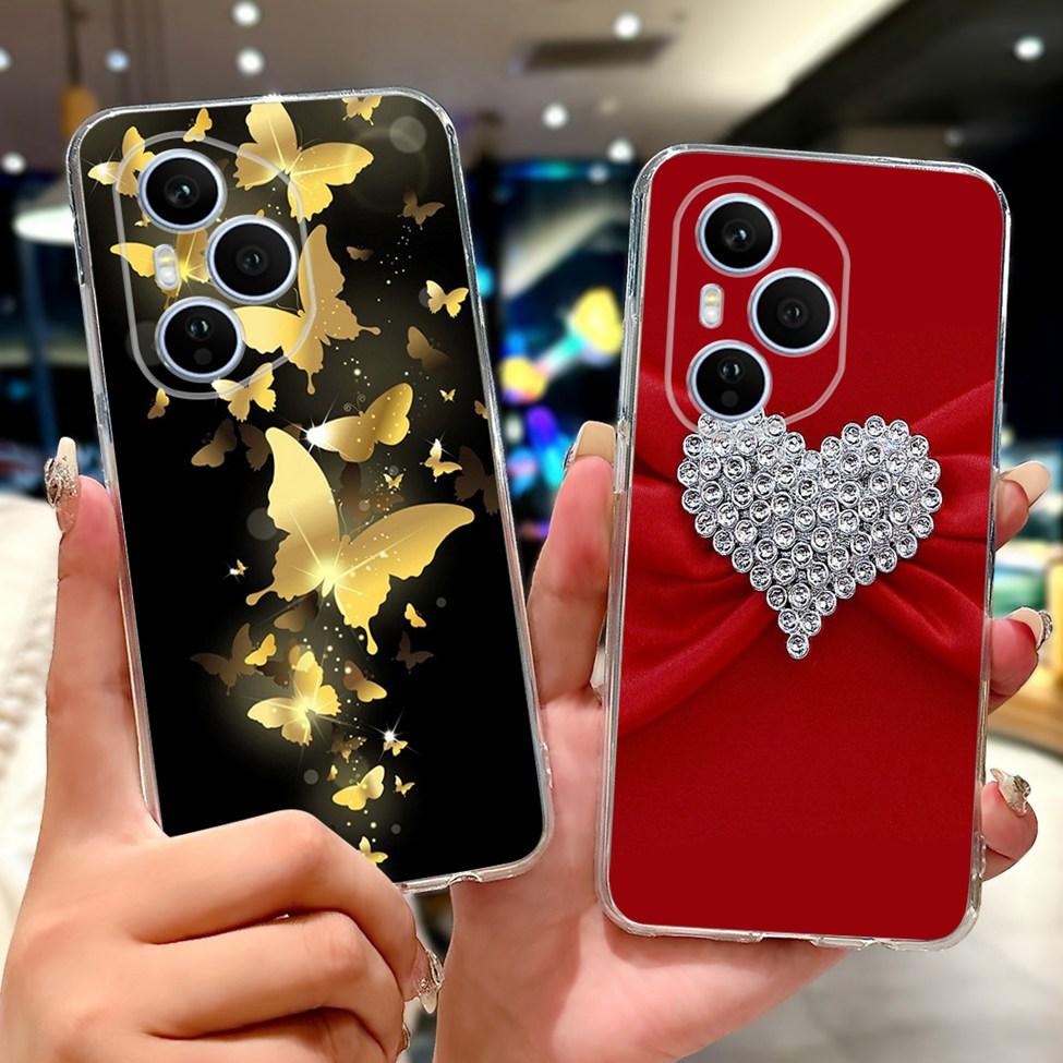 Clear For Honor 400 Pro Case DNP-NX9 Cute Cartoon Cat Fashion Flower Funny Painted Soft Bumper For Honor 400Pro Back Cover Funda