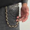 Ingemark Hip-Hop Imitation Perlen Hosen Jeans Schlüsselanhänger Ring Clip Herren Trendig Kreativ Metall Handgefertigt Perlen Taille Kette Schmuck