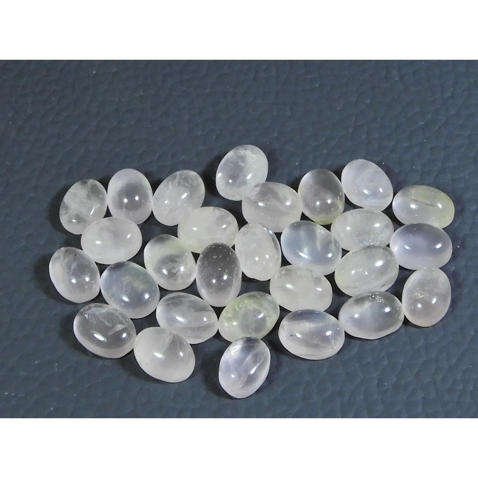 

6X8ММ Натуральный Розовый Кварц Овальный Кабошон Свободный Драгоценный Камень Лот 28 Шт 41 Карат. А-332