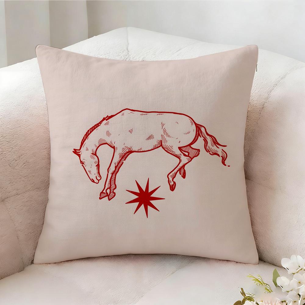 Horse CUTE ANIMALS Pillow Case Pillowcase Doublesided Printed Sofa Cushion Bedroom Headboard Pillow