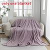 Pure Color Flannel Blanket With Butterfly Pattern For Office Nap And Air Conditioning Comfort