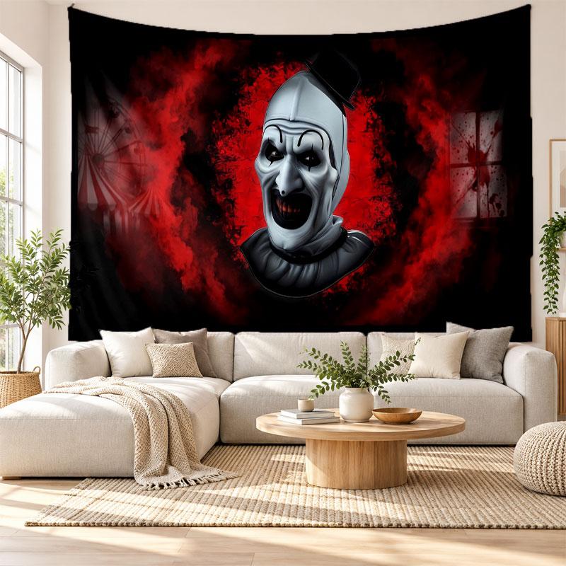Terrifier Art the Clown Wall Tapestry Home Decor Hanging Cloth Art Background Tapestry for Bedroom