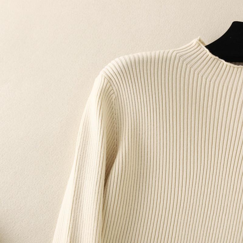 Dámské jednobarevné plisované úplety s dlouhým rukávem do O Neck Podzim Zimní ležérní svetrové šaty