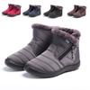 Schnee Damenstiefel Bequeme Damenstiefel Wasserdichte Damenschuhe Reißverschluss Schuhe Frau Weiches Fell Damen Winterstiefel Botas Mujer