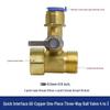 Copper Inlet Tee Ball Valve for Water Purifier - Direct Drinking Machine Filter Accessory