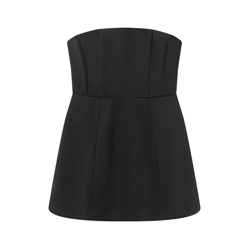 Summer Fall Romantic Socialite Senior Sexy Temperament Waist Hugging Tube Top Top + Lace Pure Desire Skirt Two-piece Set