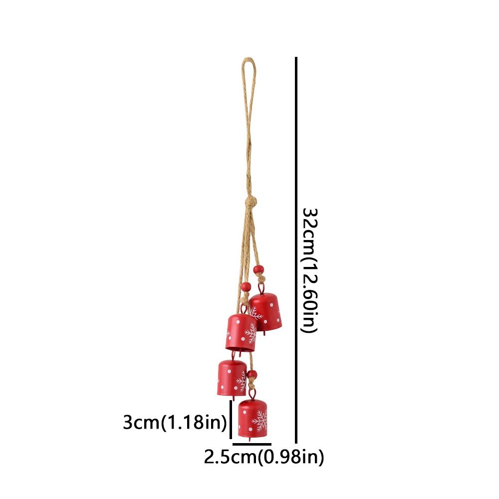 Snowflake Christmas Tree Bells String Vintage Creative Bells Pendant  Christmas Decoration