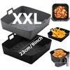 Huse din silicon de 9" pentru friteuză cu aer cald pentru Cosori/Ninja 6-8QT - Tavă de copt pătrată reutilizabilă de 23cm, fără ulei și sigură pentru mașina de spălat vase