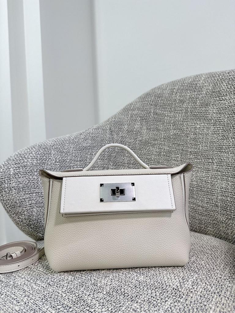 Togo cowhide 2424 bag lychee pattern shoulder bag hand bag high-end dumpling bag portable messenger bag female