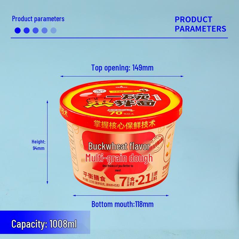 Bols jetables épaissis en papier de qualité alimentaire pour nouilles instantanées et plats à emporter