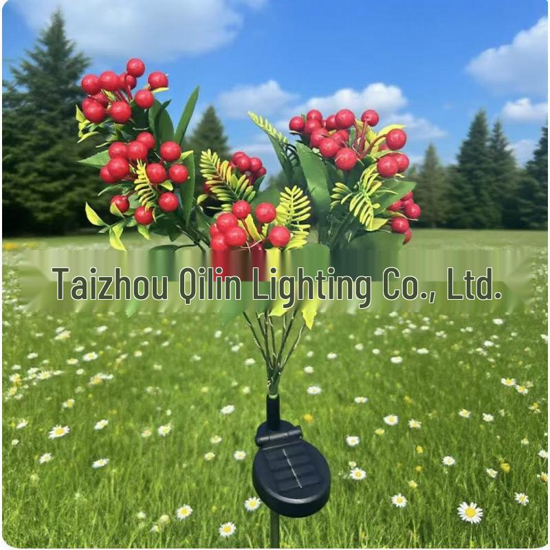 

Solar-Powered Christmas Crabapple Light for Courtyard Decoration