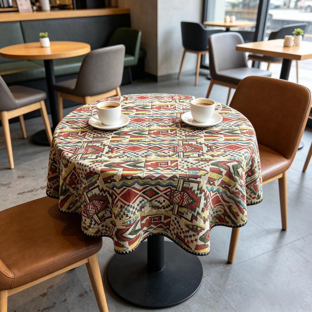Dining Table Kitchen Everyday Use Household Pure Cotton Small Soft Fabric Round Tablecloth