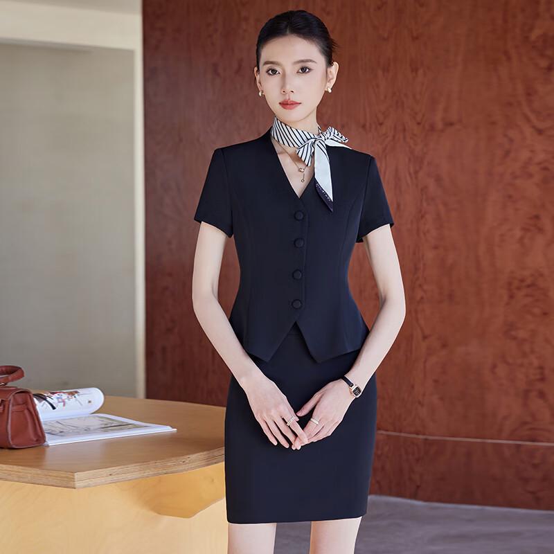 Women's Summer Short Sleeve Professional Suit Set