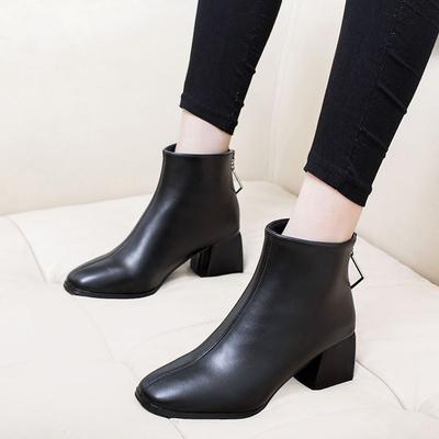 Eleganti con Tacco Medio Scarpe Calde da Donna Stivaletti alla Caviglia in Pelle Impermeabile per Donna Autunno Inverno Stivaletti Y2k in Promozione