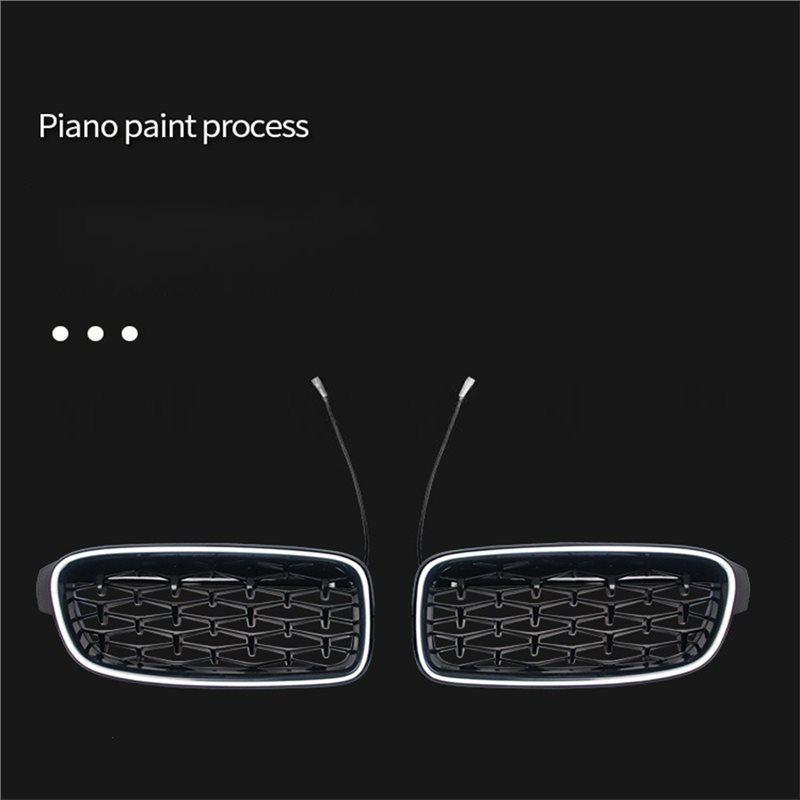 Front Bumper LED Diamond Grille Racing Sport Style For BMW 3 Series F30 F35 2013- Kidney Grill Car Accessories