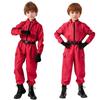 Squid Game Theme Cosplay Red Jumpsuit With Polyester Fabric For Girls Halloween Costume