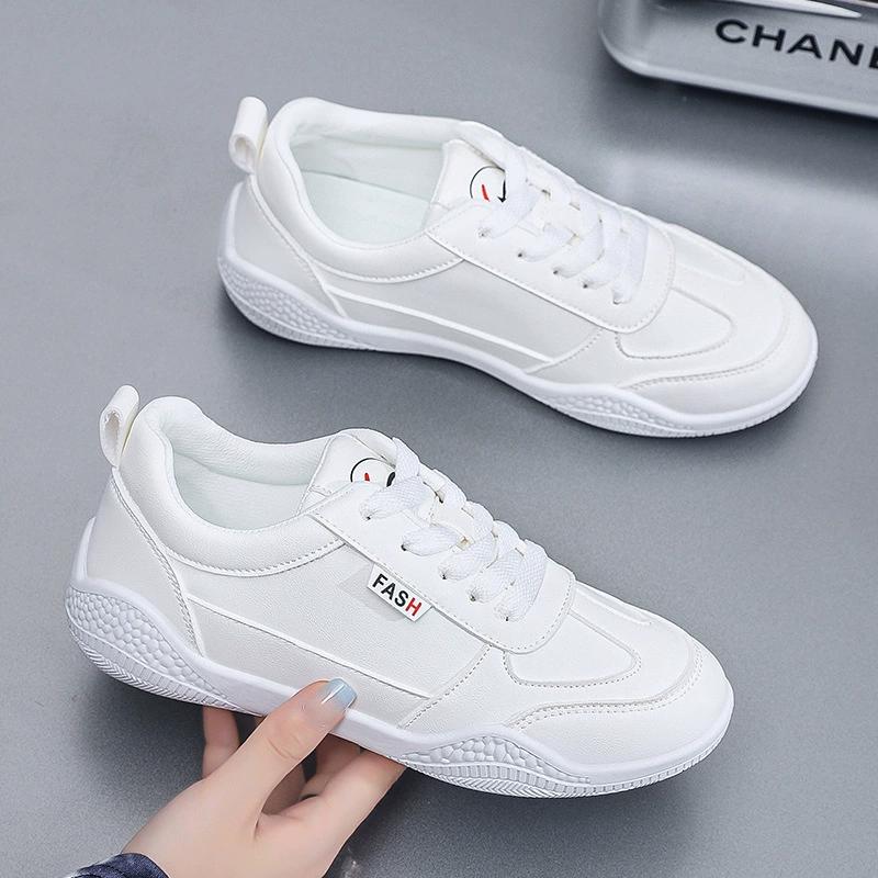 

Pu Leather Breathable White Shoes Women s Spring Autumn Korean Version of All-match Casual Shoes Sneakers Soft-soled Sports Running Shoes 35