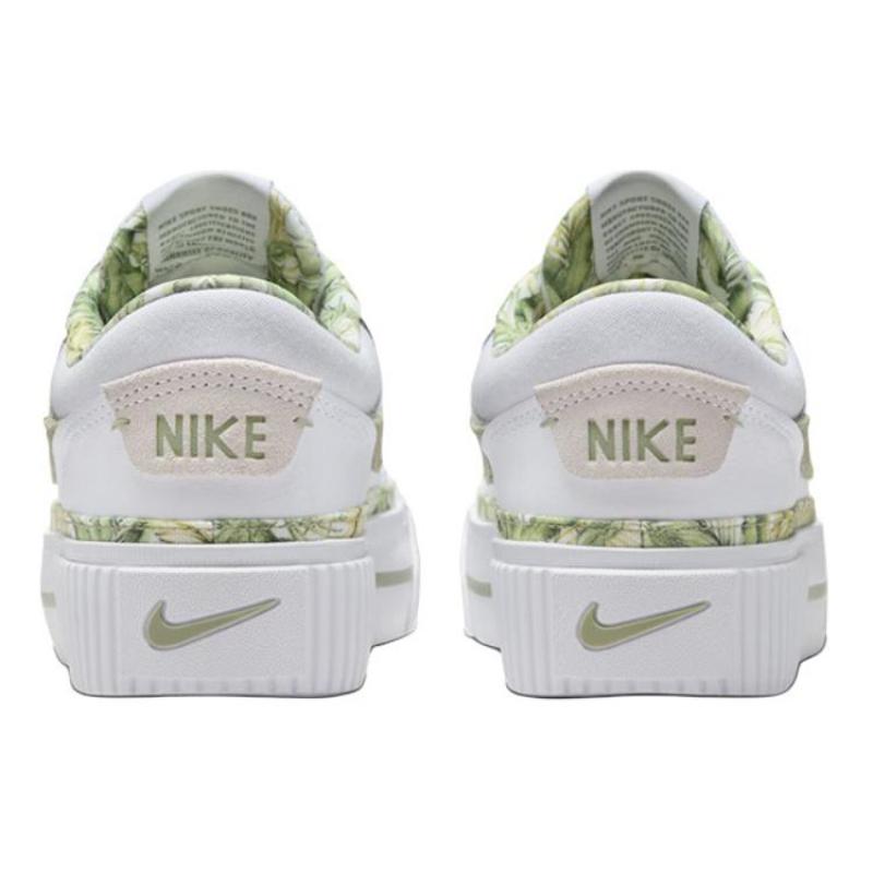 Nike Court Legacy Lift White Multi Color Gum Medium Brown Oil Green Women's Sneakers HF5054-100