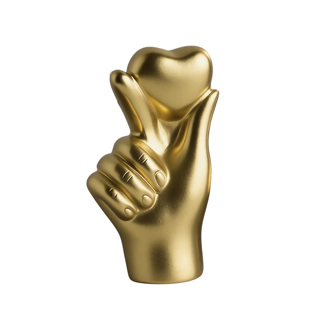 Hand- Herz Dekorative Skulptur für Heimtischdekoration, Modernes Schreibtischornament