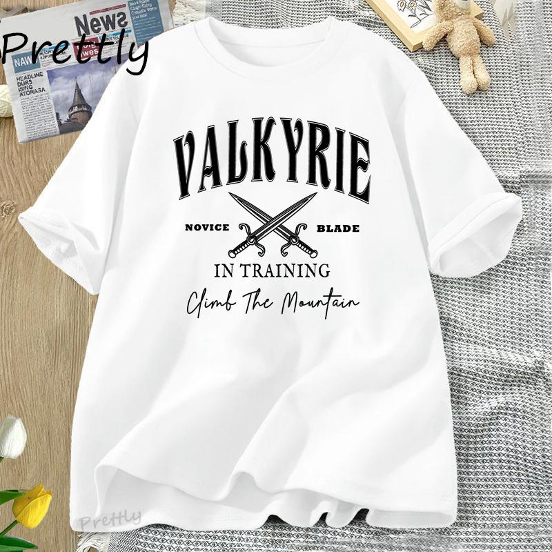 Valkyrie Training Graphic T Shirts Men Women Cintage SJM Acotar T-shirt Bookish Reader Tshirt Cotton Short Sleeve Couple Tees