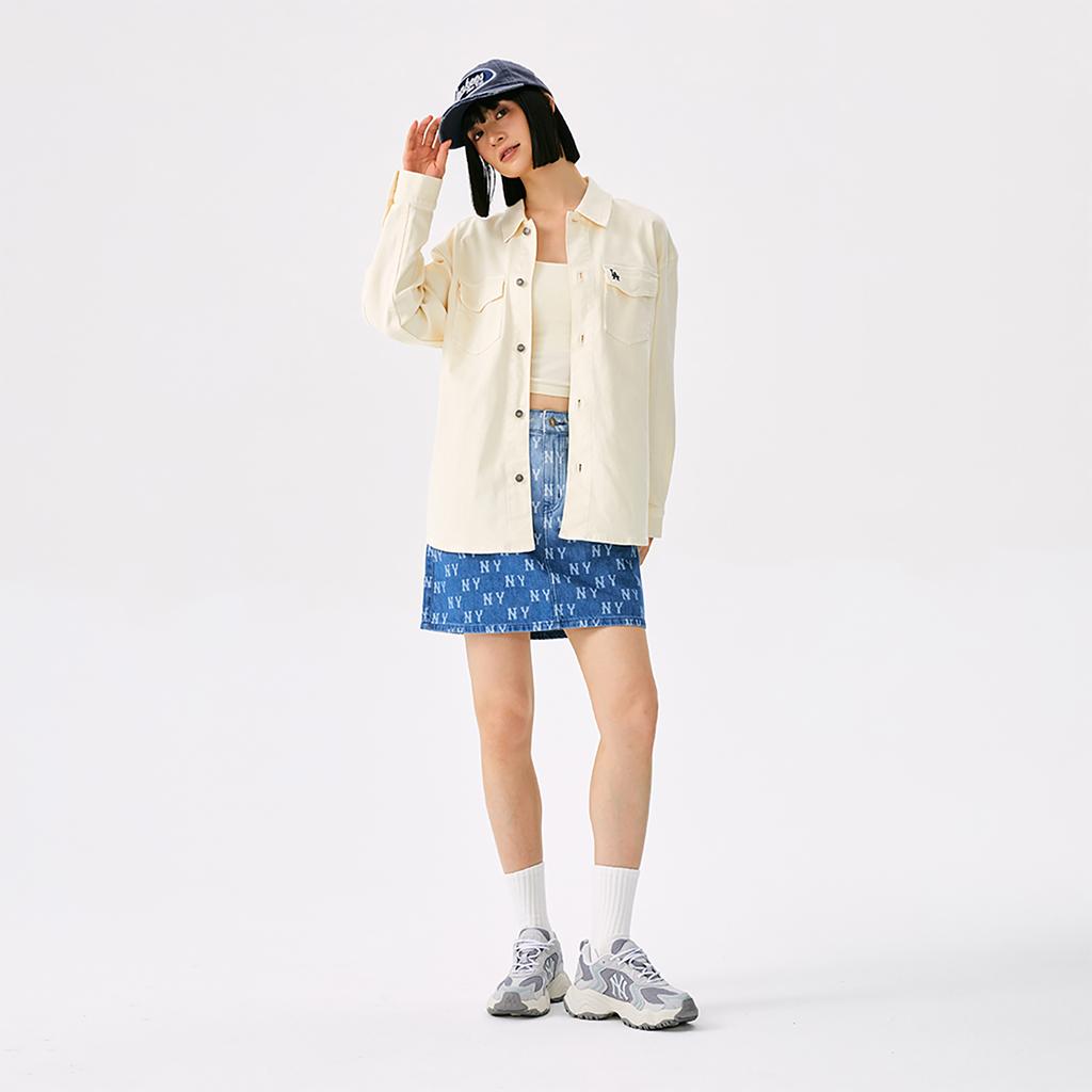 New MLB Preppy Style Collection Los Angeles Dodgers 25FW Shirt Unisex Standard Ivory 3ADRV0154-07CRS