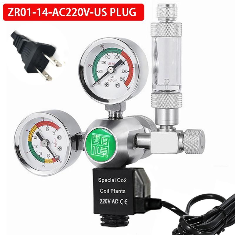 Aquarium DIY CO2 regulator Solenoid Bubble Counter CO2 control system reaction waterproof fish tank CO2 Pressure reducing valve