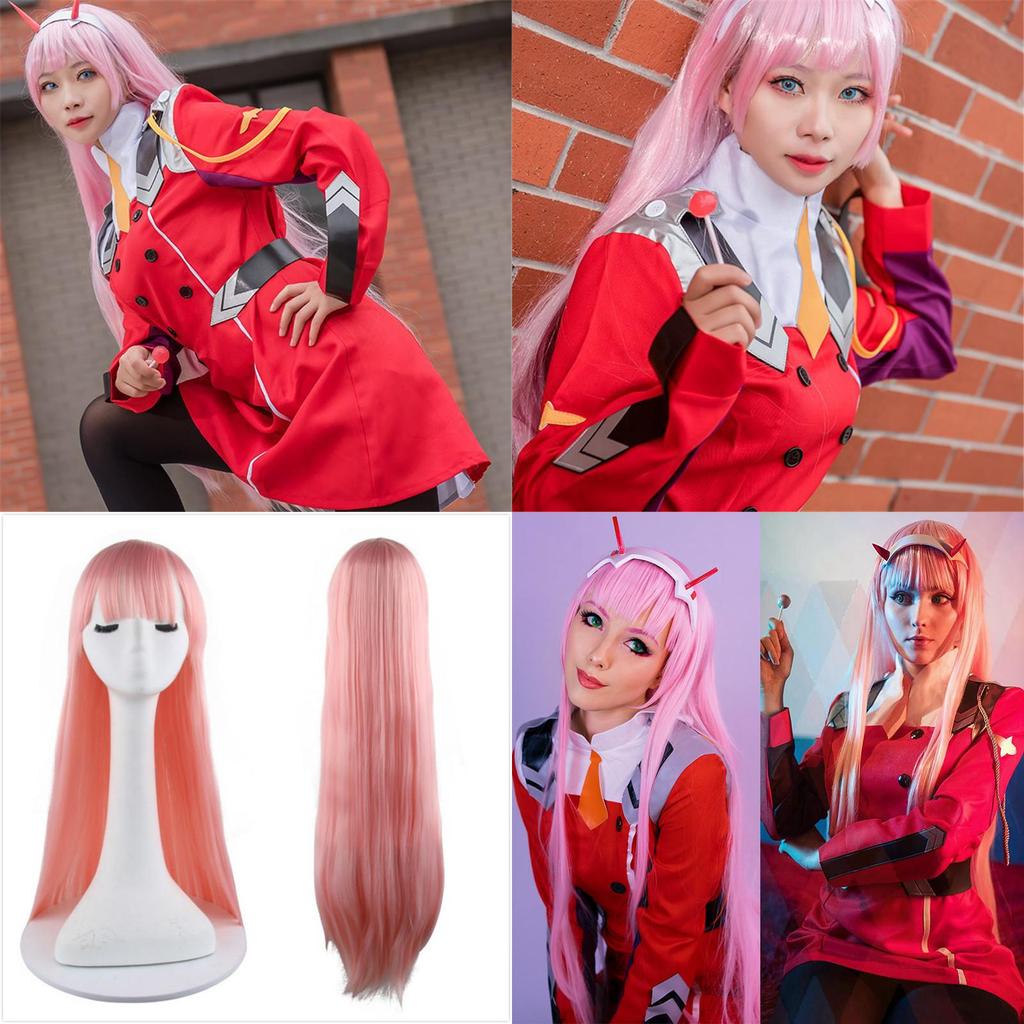 Vibrant Darling In The Franxx Zero Two Dress With Headwear For Cosplay Events