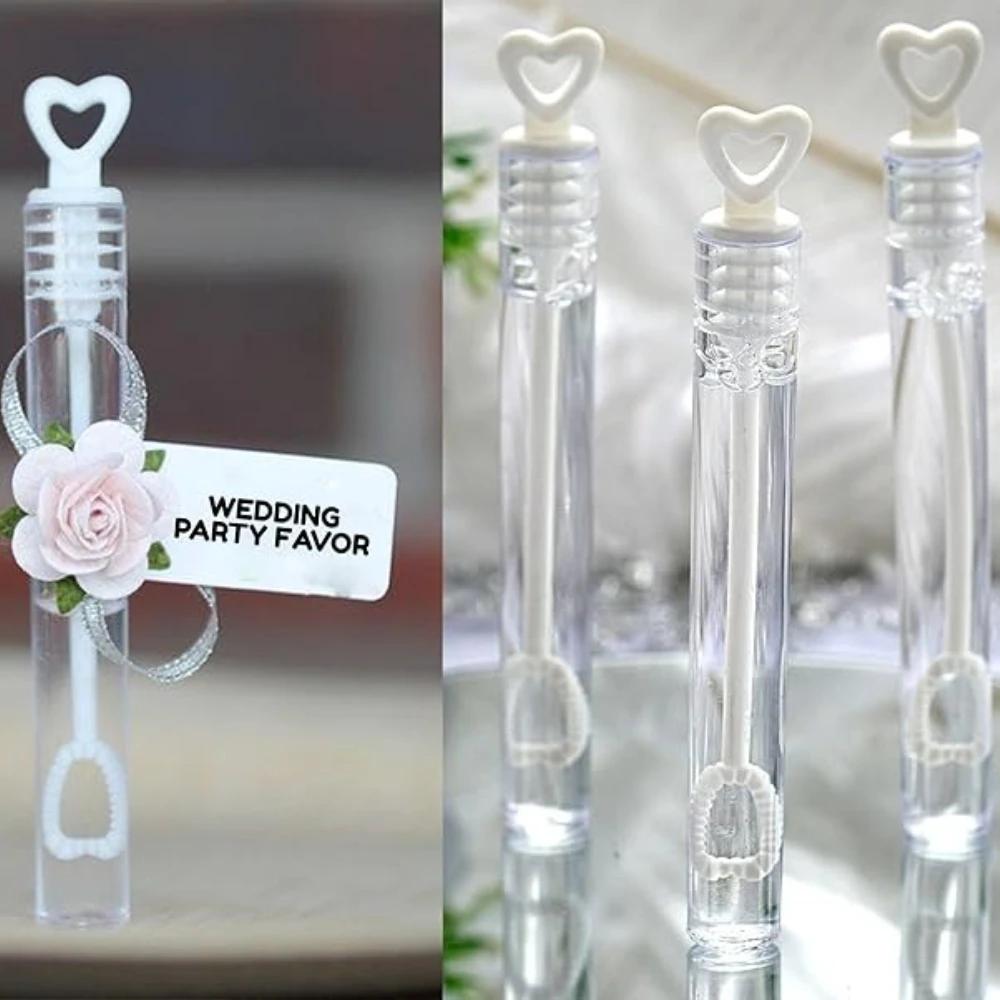 10-300Pcs Transparent Love Heart Bubble Tube Empty Soap Bottles for Wedding Gifts for Guests Birthday Party Decorations Kid Toys
