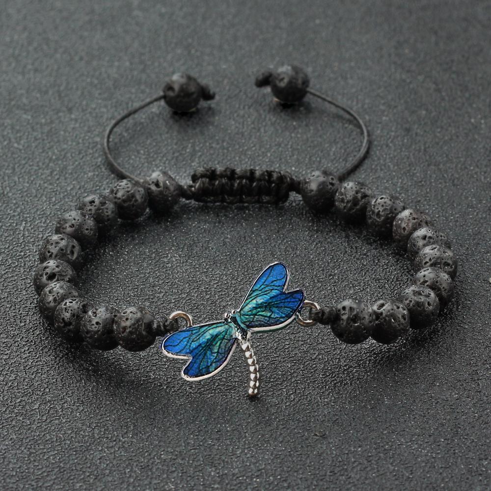 Blue Dragonfly Bracelet Light Blue Adjustable Chain For Women Teens Girls Cute Insect Animal Theme  Jewelry Gift Birthday