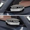XOWS7 2PCS Car Styling Rearview Mirror Sticker Decoration Badge For Skoda OCTAVIA RS FABIA KAMIQ KAROQ KODIAQ RAPID SCALA SUPERB
