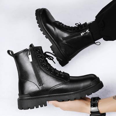 High Top Men's Casual Boots Fashion Leather Outdoor Boots Luxury Brand Handmade Ankle Boots for Men Motorcycle Boots Work Boots
