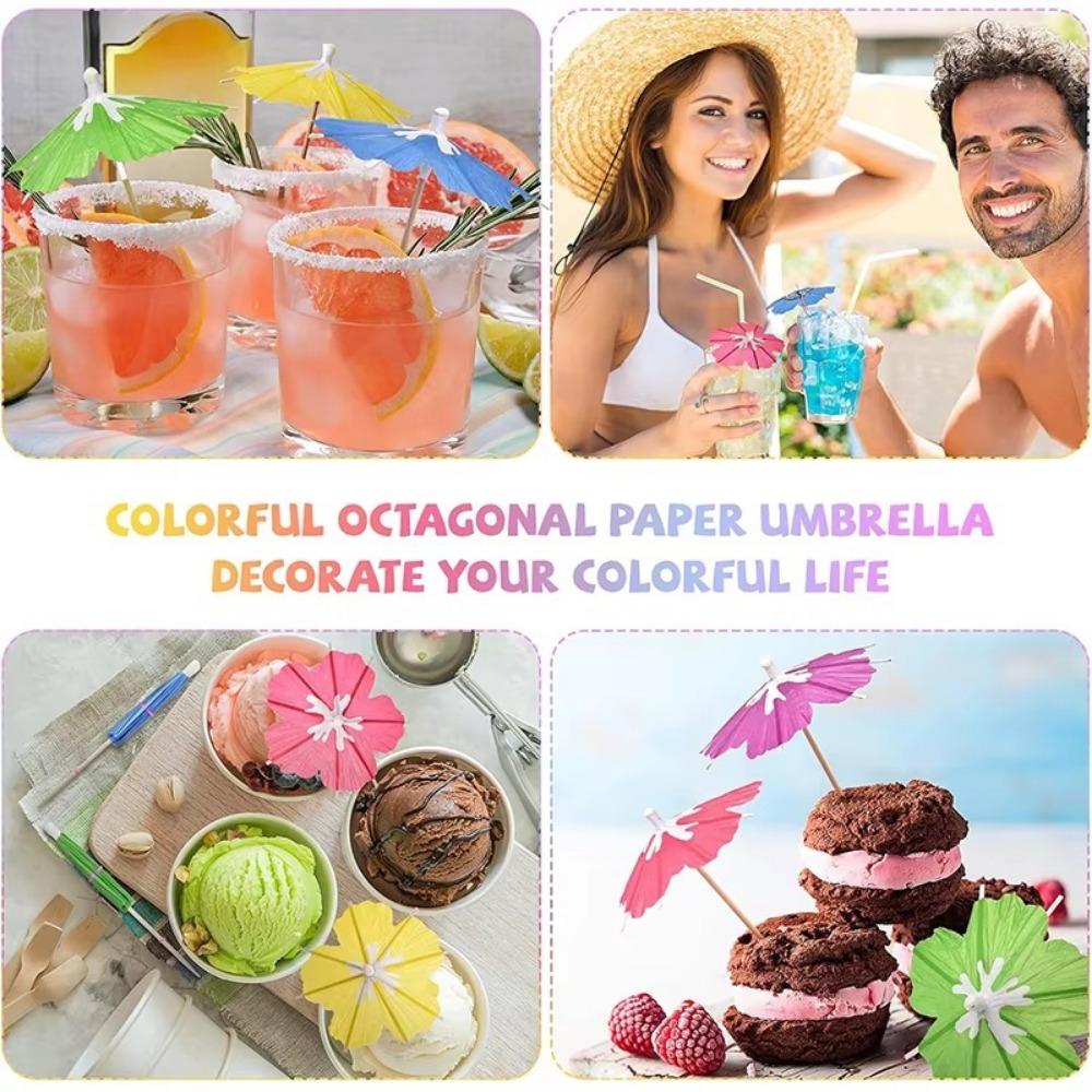 50pcs Mini Dessert Cake Sticks Cupcake Toppers Food Fruit Picks  For Hawaiian
