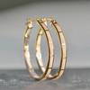 Creative Enamel Hoop Earrings for Women Gold Color/Rose Gold Color Temperament Sweet Girls Earrings Party Fashion Jewelry