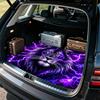 1Pcs Purple Lightning Lion Car Trunk Mat Anti Slip Cargo Liner Waterproof Storage Protector for SUV Sedan