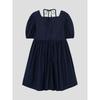 8SECONDS Cotton Puff Sleeve Mini Dress Navy