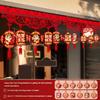 Lucky Character Door Decoration Red New Year Decorations  Festive New Year Supplies